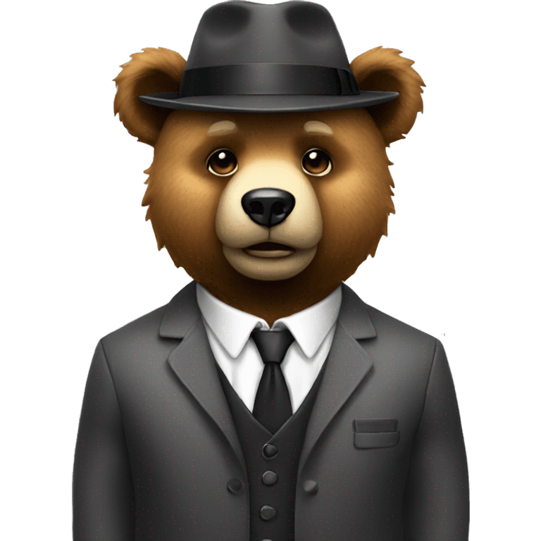 Mafia cute bear emoji