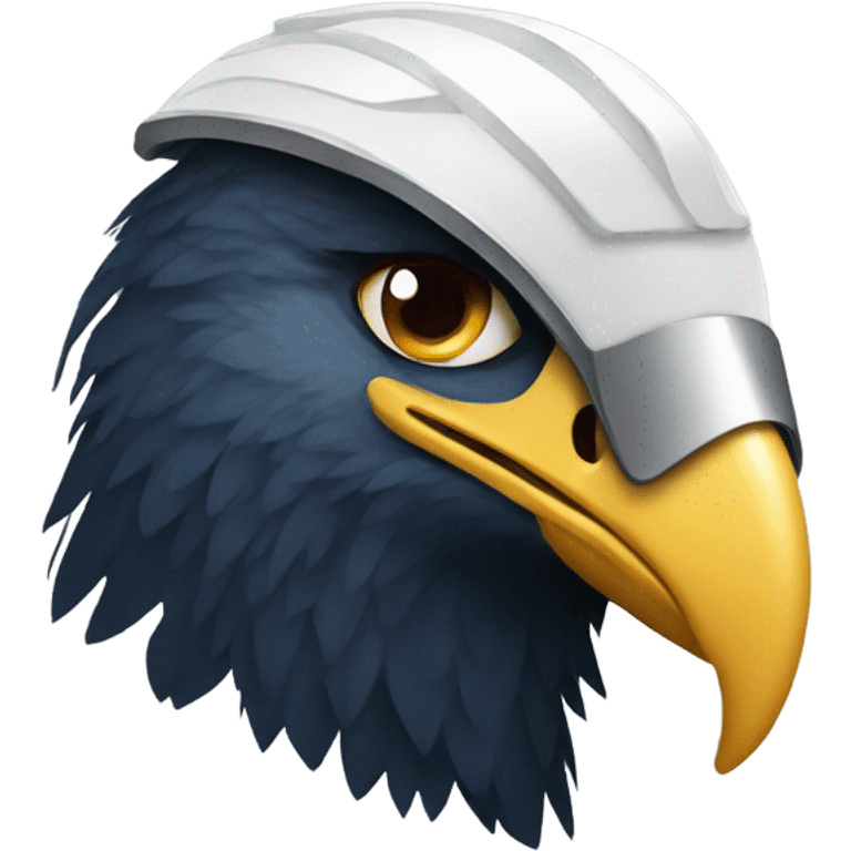 Eagle wearing helmet emoji