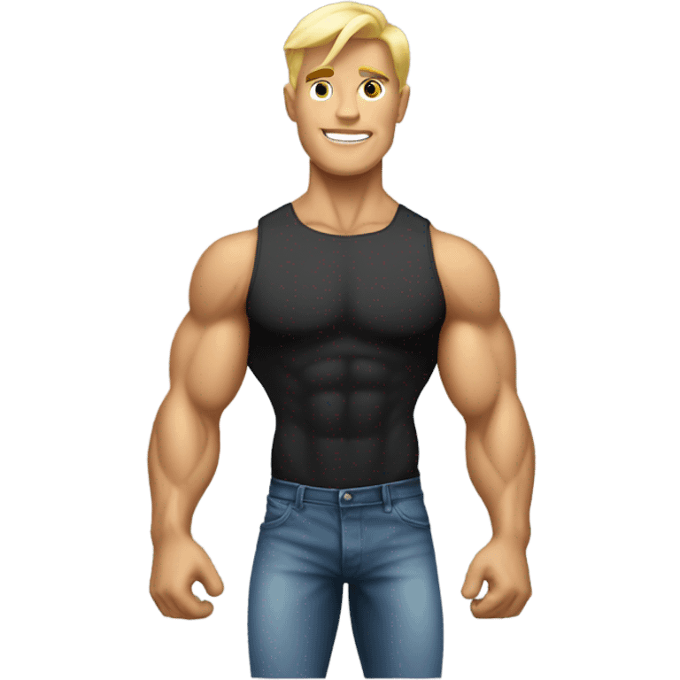 Blond male bodybuilder  emoji