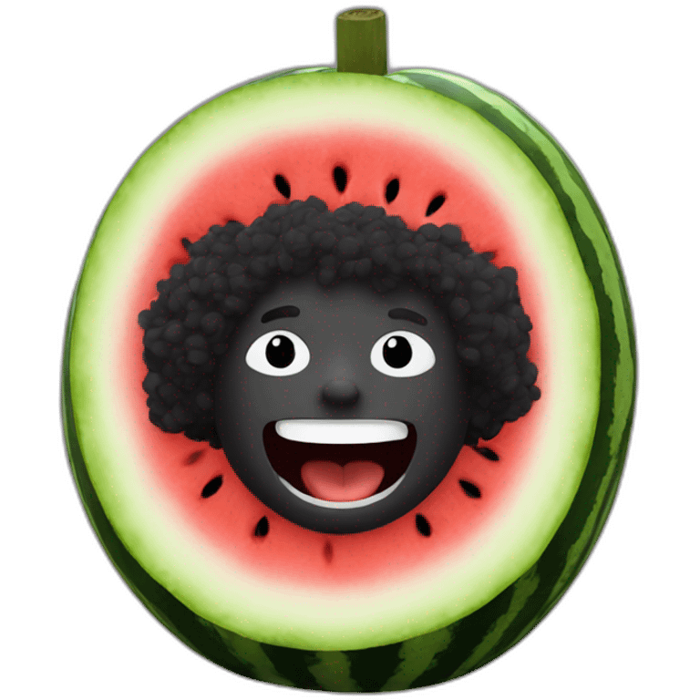 golliwog watermelon emoji