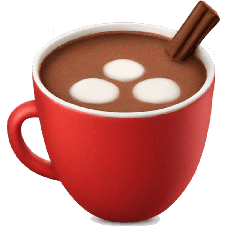 Hot chocolate in a red mug emoji