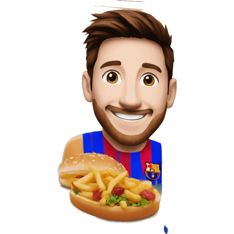 Happy meal box with an messi picture on it emoji