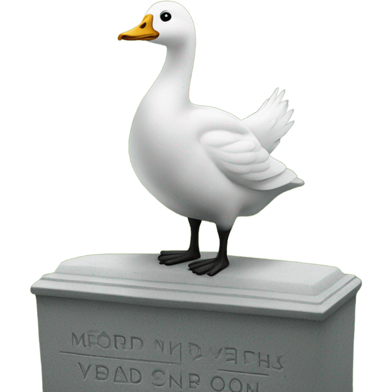 goose on grave  emoji