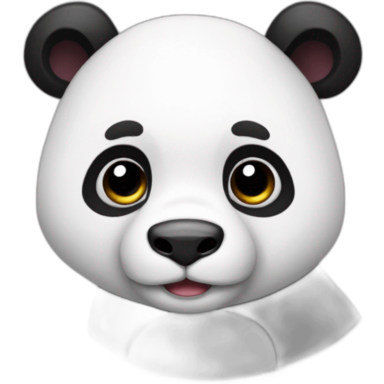 A panda bear mixed with a dino emoji