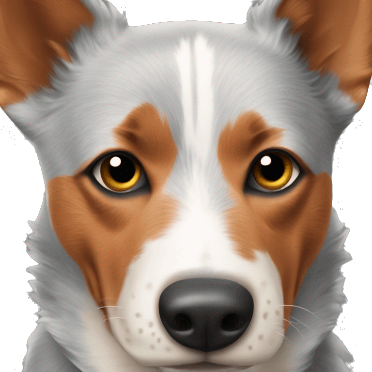 Red Australian cattle dog emoji