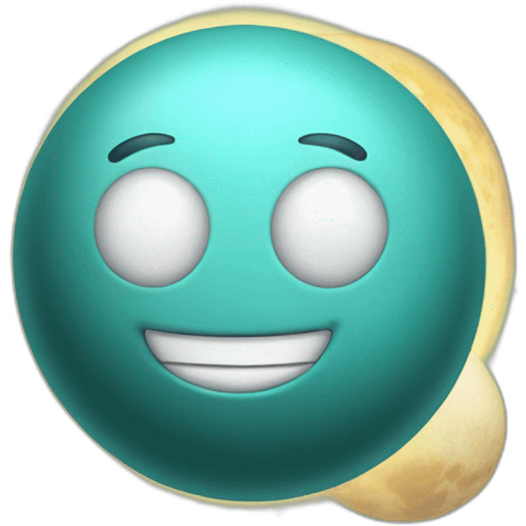 Uranus planet and smiling face emoji