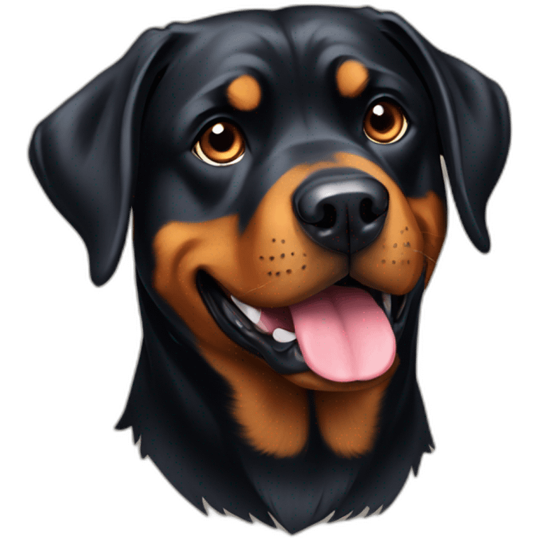 crossbreed Rottweiler and Labrador  emoji