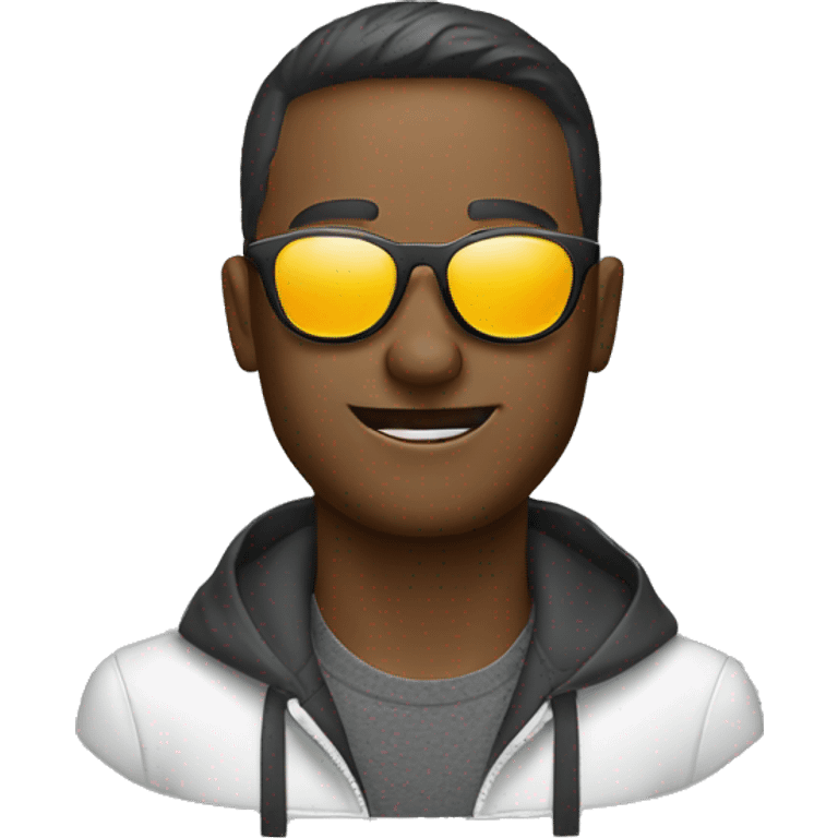 graphic designer with sunglasess emoji