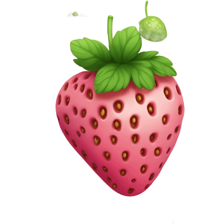 Pink strawberry  emoji