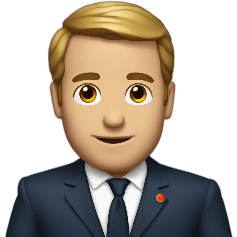 Macron drink beer emoji