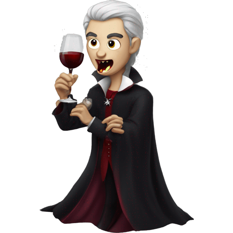 vampire drinking wine emoji