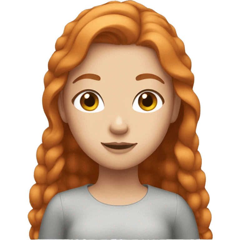 whit girl with ginger hair emoji