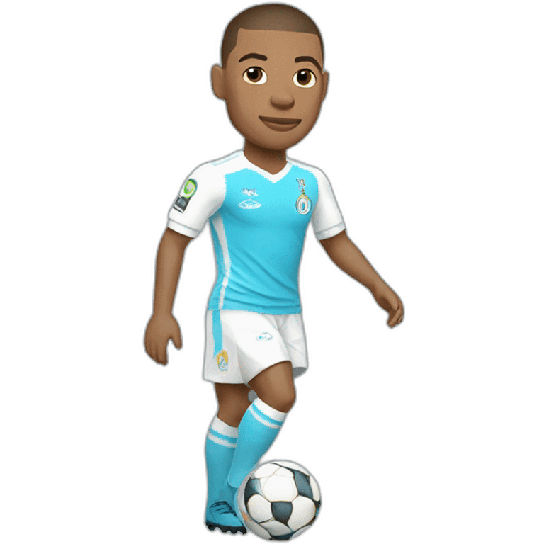 Mbappe avec le maillot de l'om emoji