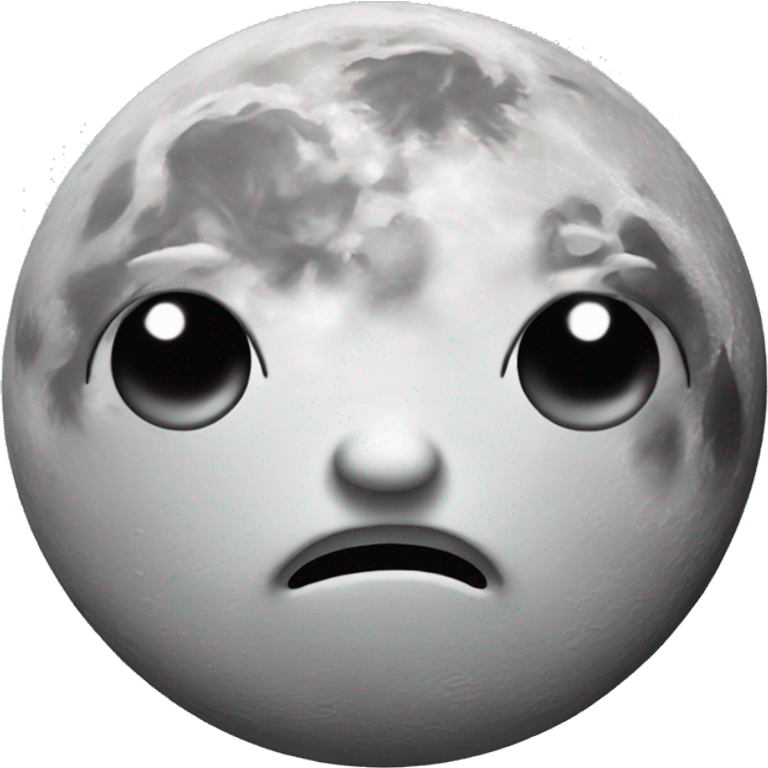 moon staring blankly  emoji