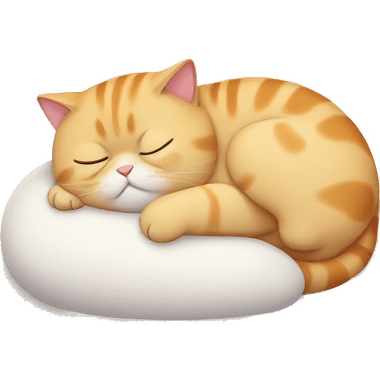 Chubby cat sleeping  emoji