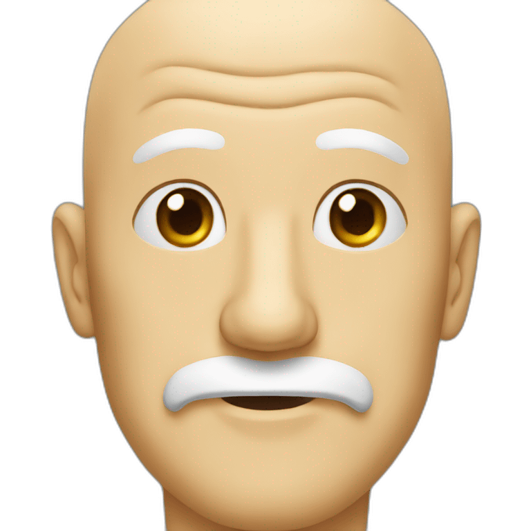 old man bald moustache emoji