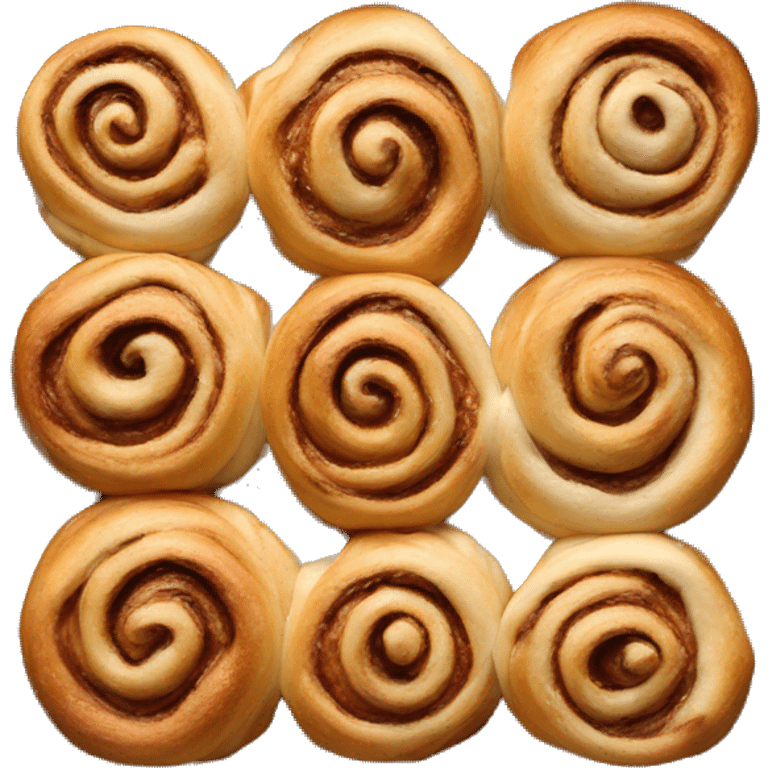 A tray with cinnamon rolls  emoji