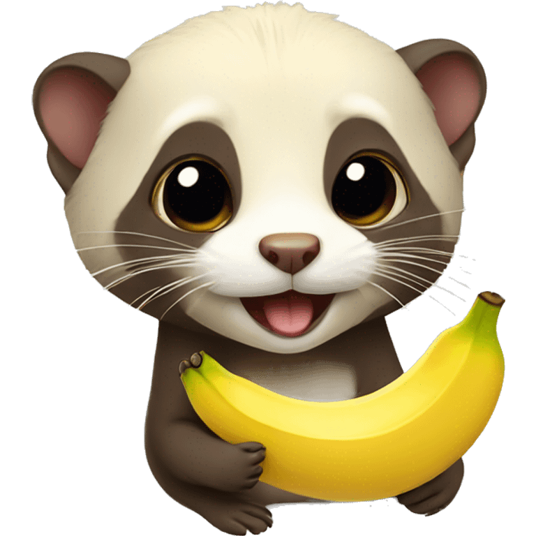 ferret eating banana  emoji