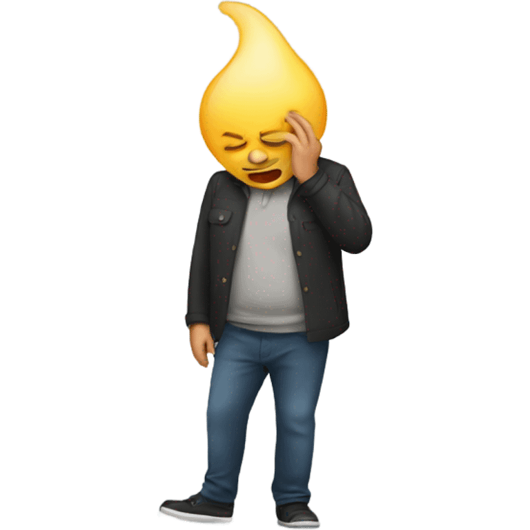 person farting emoji