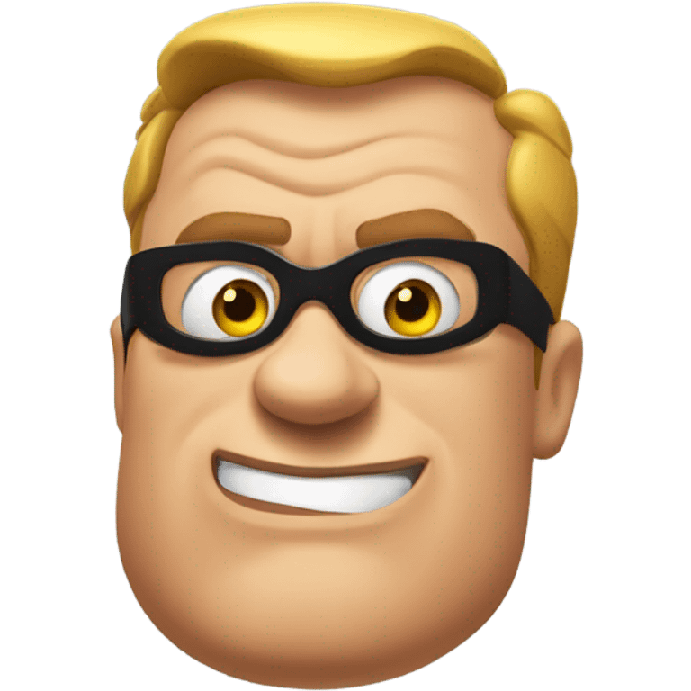 Fat Mr incredible head that is deepfried so much that it’s MUSTAAAAAAAARD and and is so fat he can’t fit in the screen emoji