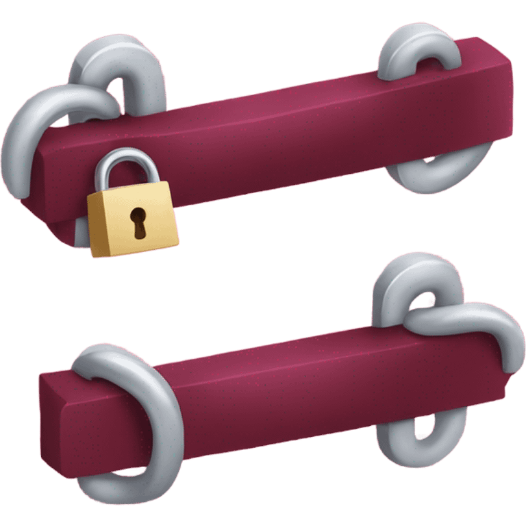 Two interconnected locks pink and burgundy  emoji