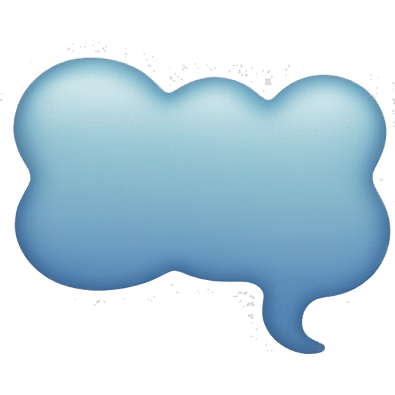 speech bubble shaped like wave emoji