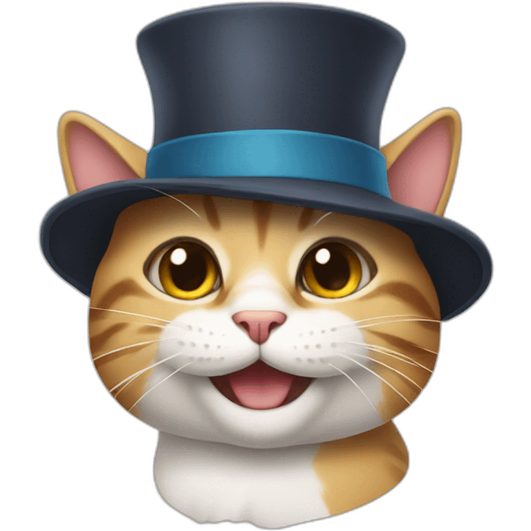 cat with hat smiling emoji