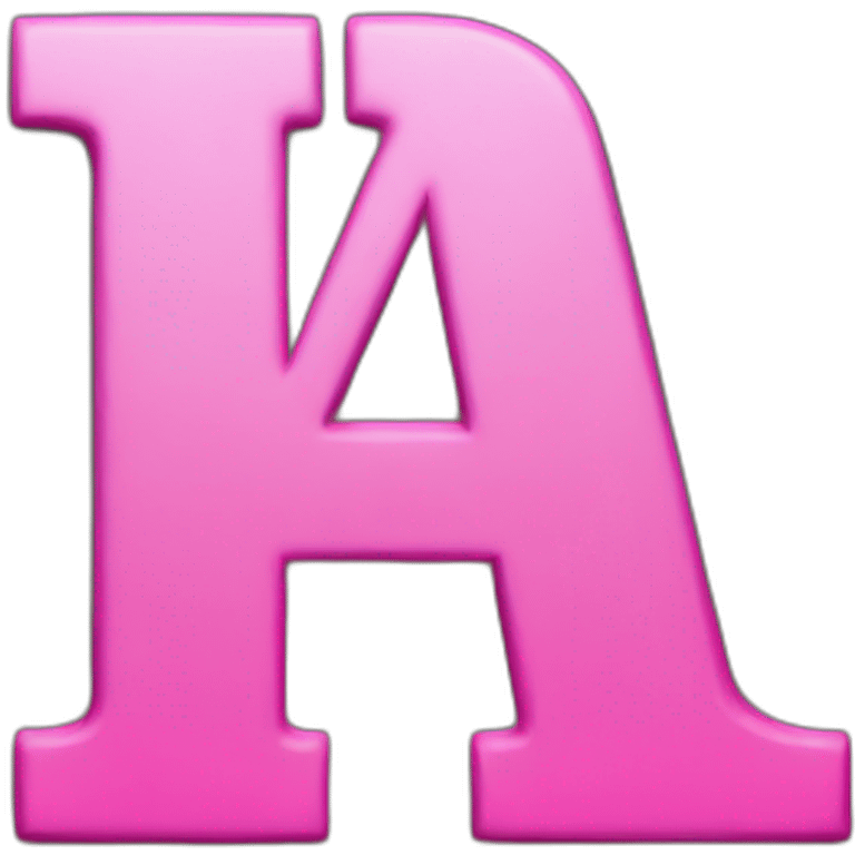 Letter A, pink bold style emoji