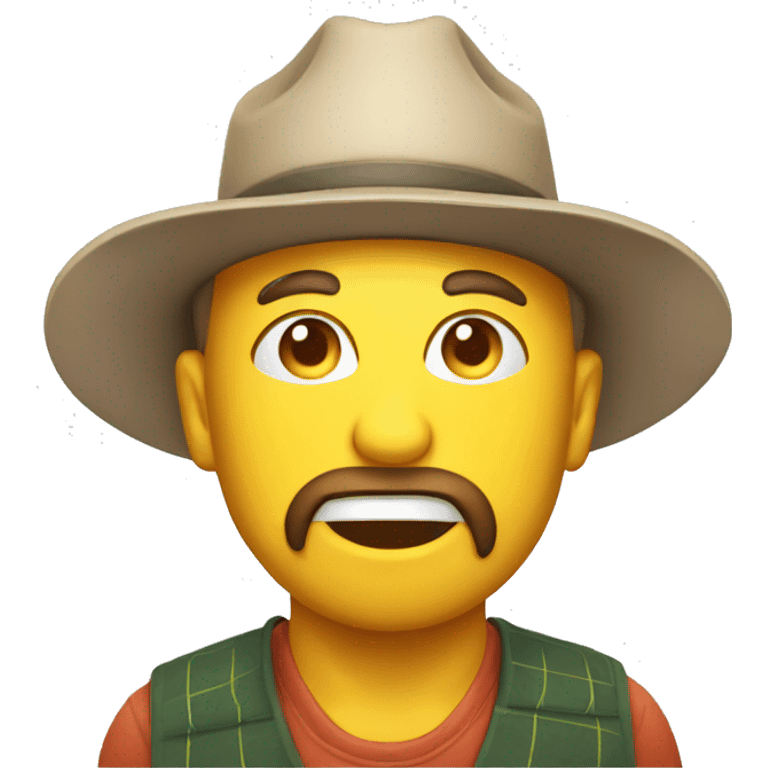 Farmer head exploding emoji