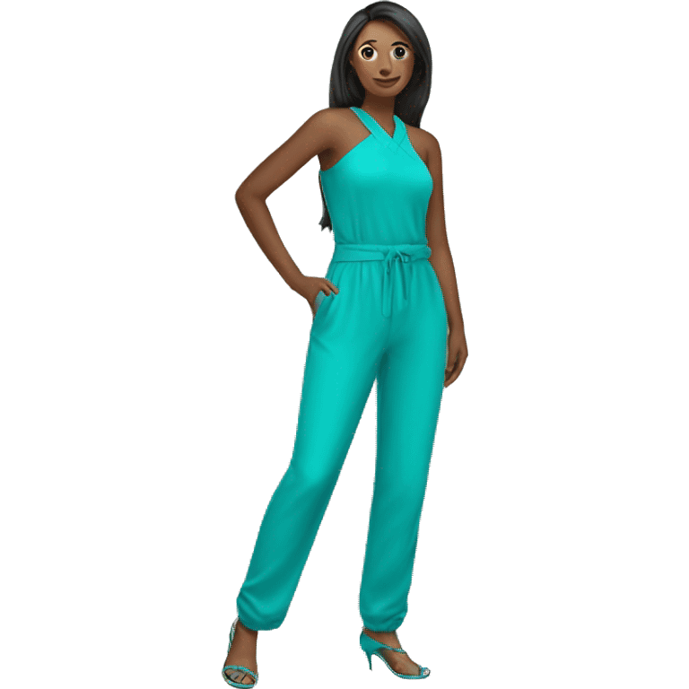 Turquoise jumpsuit emoji