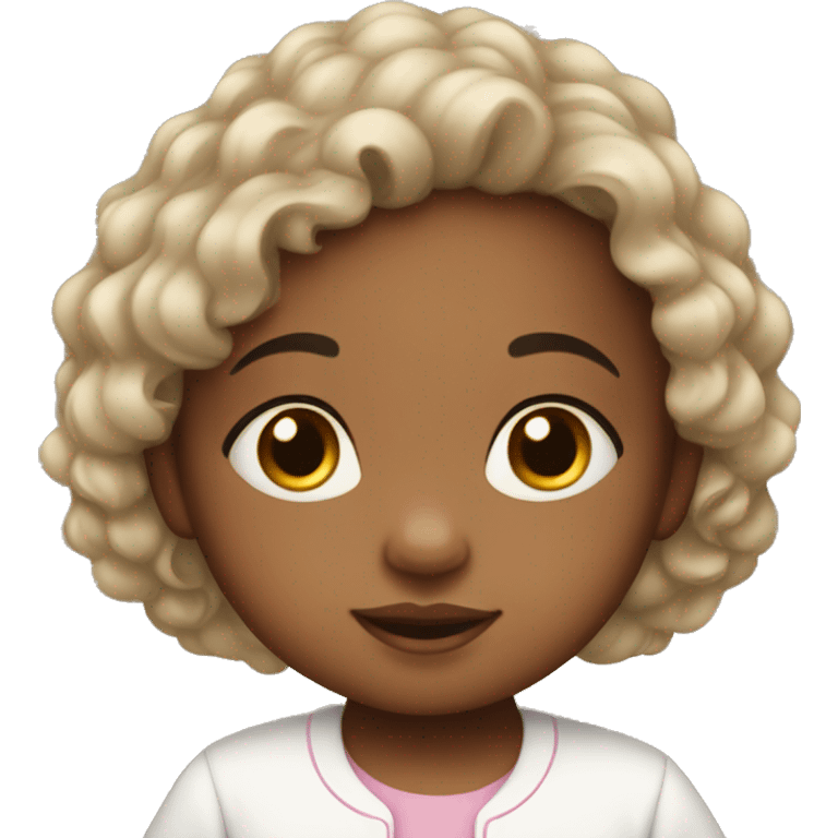 Biracial infant girl  emoji