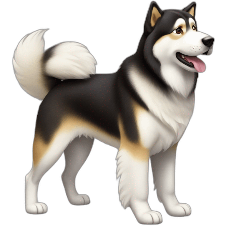 Dog alaskan malamut full-height emoji