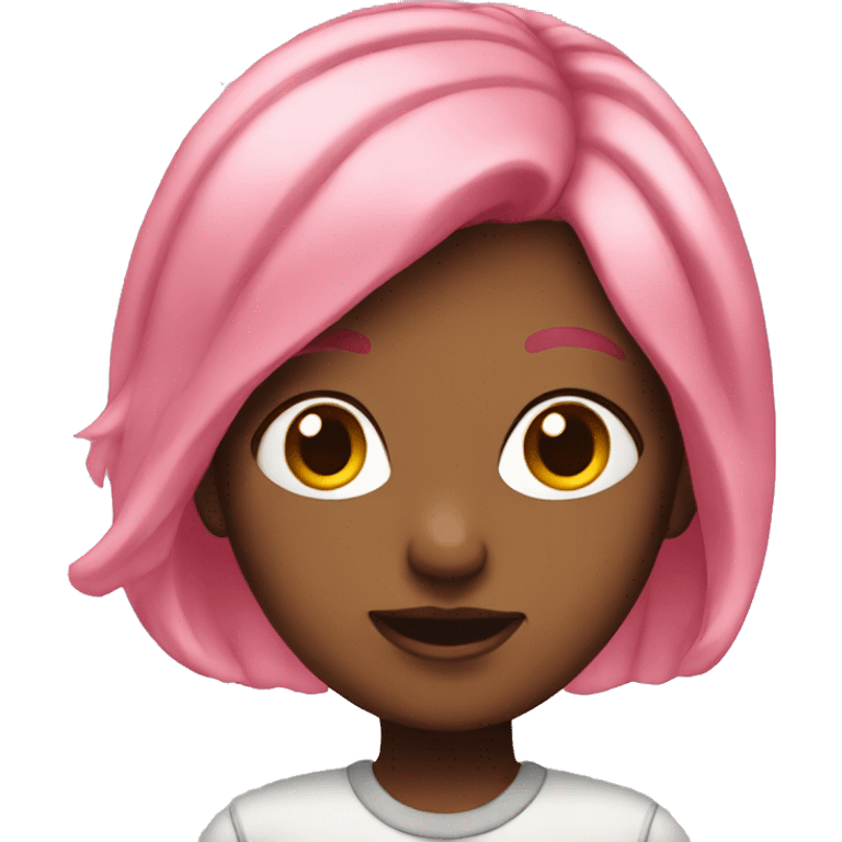 Girl with pink hair emoji