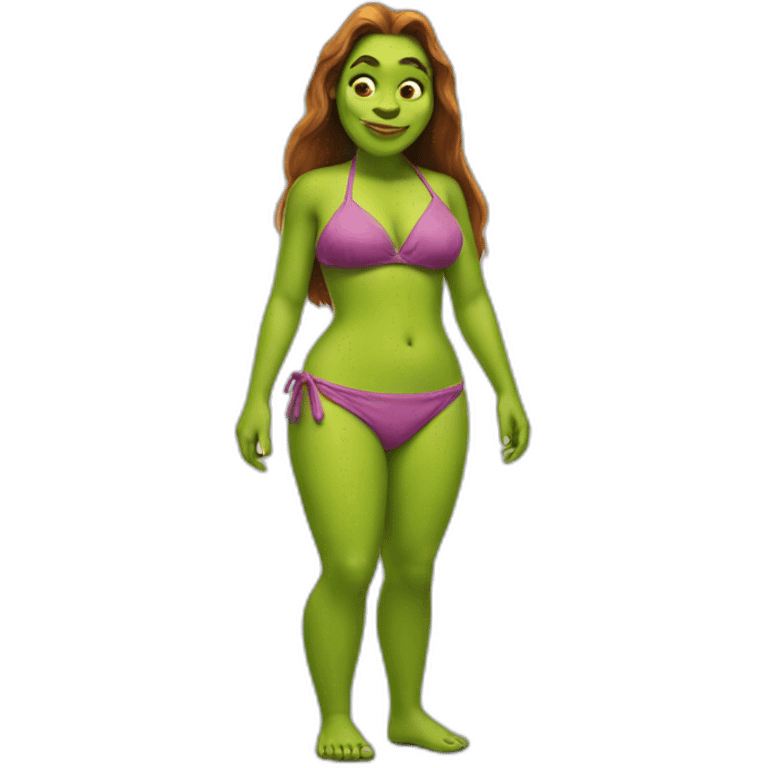 Shrek Fiona wearing bikini emoji