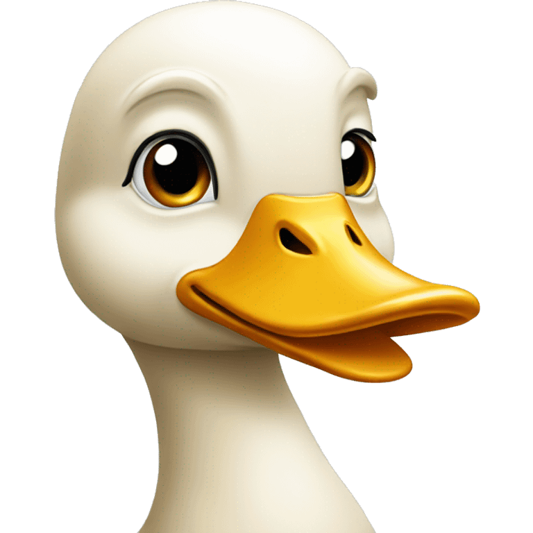 White and beige duck emoji