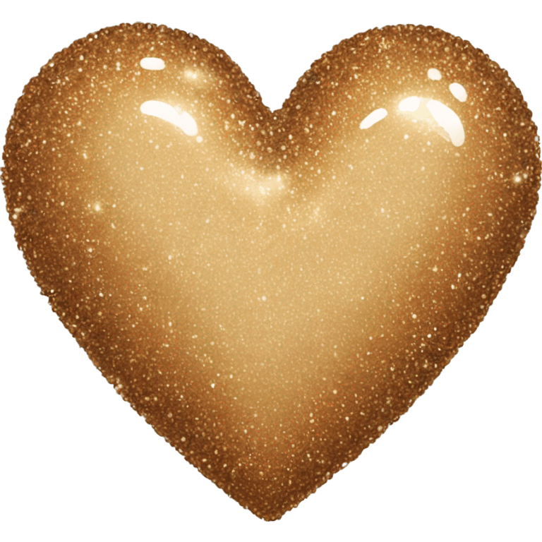 A beige and brown sparkling heart emoji