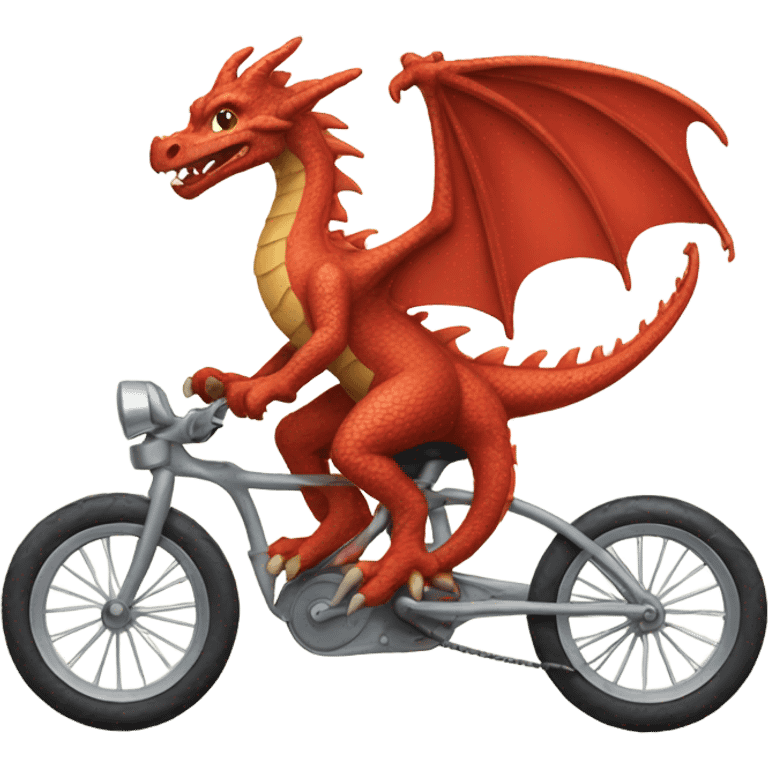 Dragon riding a bike emoji