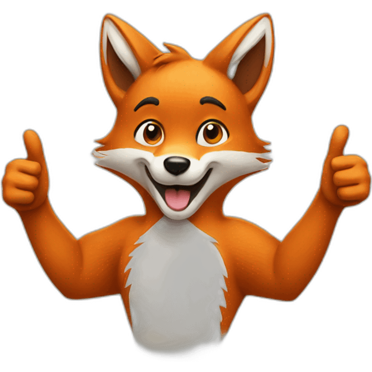 thumbs up fox  emoji