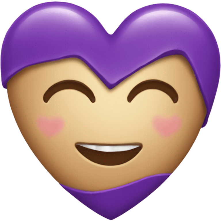 purple heart with diva written on it emoji