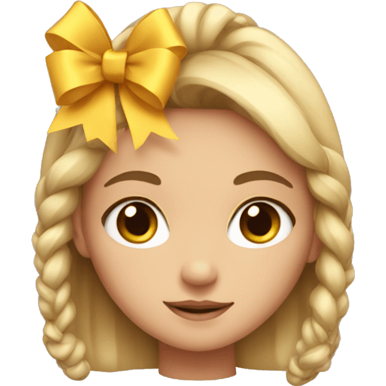 a girl with a bow  emoji