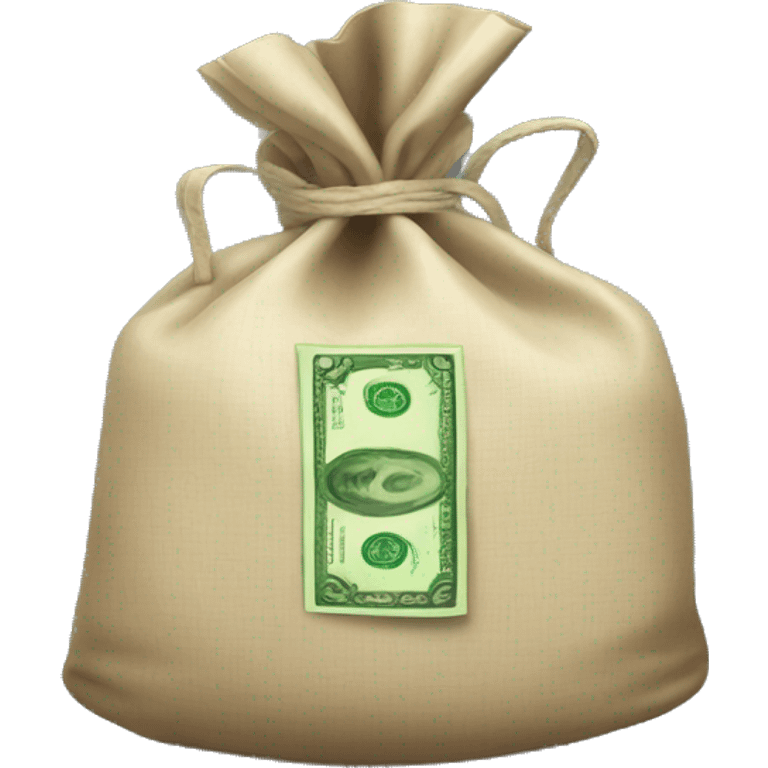 Bag of money but empty emoji