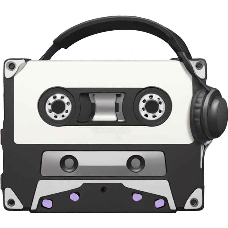 Cassette tape and headphones emoji