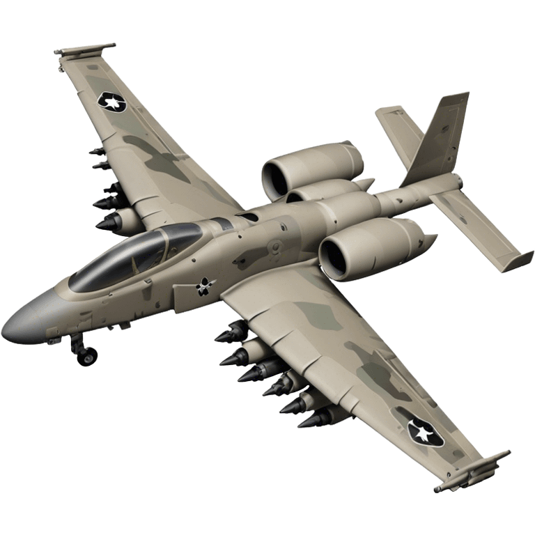 Warthog Jet (A-10 Thunderbolt II) - Fairchild Republic (Model Year: 2022) (Iconic colour: Desert camo) emoji