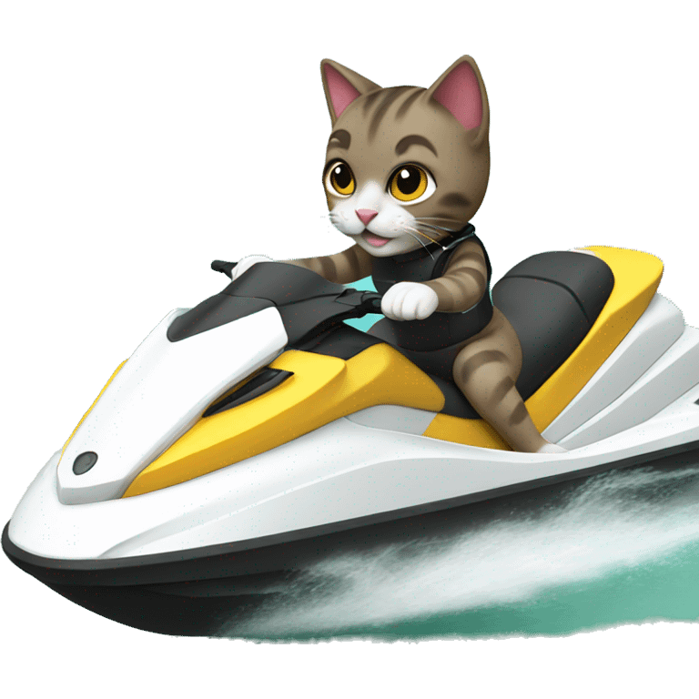 Cat on a jet ski  emoji