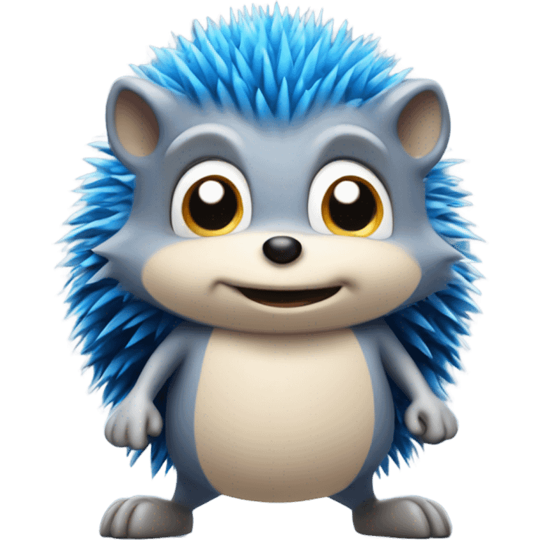 Blue hedgehog that can run really fast standing on 2 legs emoji