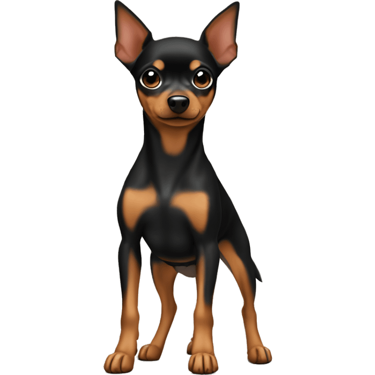 miniature pinscher light tan and black emoji