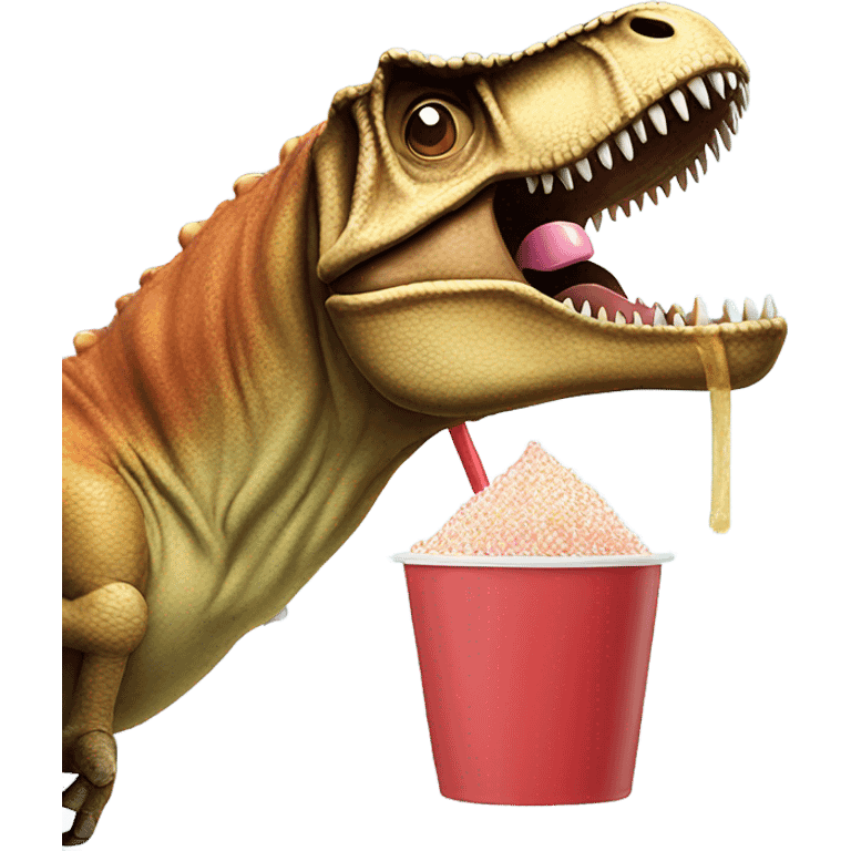 T. rex smelling sugar through a straw emoji