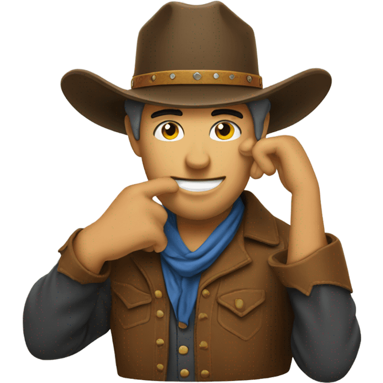 Cowboy tipping hat emoji