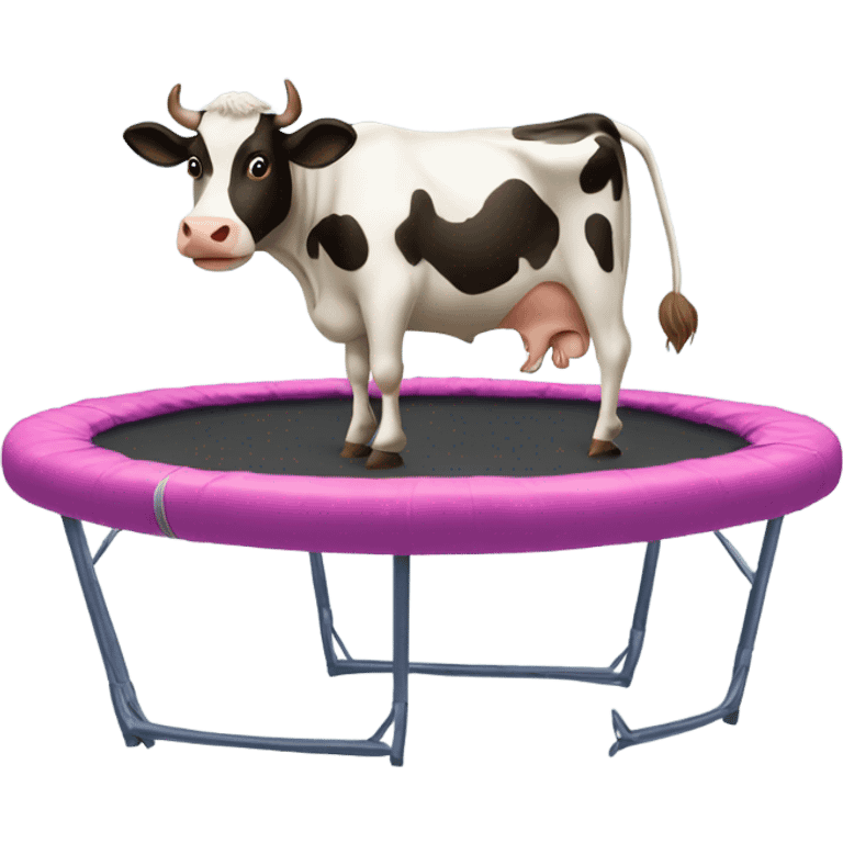 Cow on a trampoline emoji