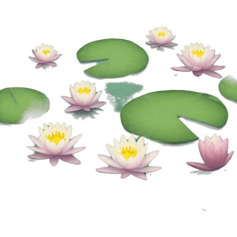 Painting waterlillies emoji